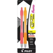 Pilot G2 Retractable Ball Point Pen Neon .7mm Fine 2/Pk Asst. Office School Home
