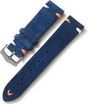 [GBAGVSYK] Quick Release Genuine Leather Watch Strap 20mm 22mm Color Block Stitching Matte Leather Strap Soft Wristband Unisex Strap Watch Replacement Strap