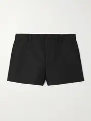 [Gucci] Gucci - Wool And Silk-blend Crepe Shorts - Black - IT38 IT 38 Black