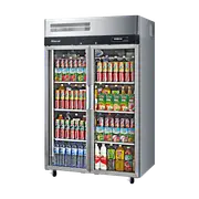 Turbo Air 2 Glass Door Upright Top Mount Fridge - KR45-2G-N-TA