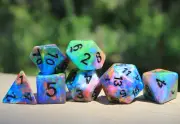 Dragon's Mystic Tide - 7 Piece Resin Polyhedral Tabletop 5e Gaming Dice Set