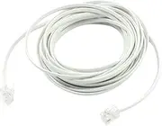 XYWHPGV RJ11 Modular Phone Cable Wire, 5M 16.4 Foot for Landline Telephone, White(0619d a2efe a9b38 a7288 a6953 6092e