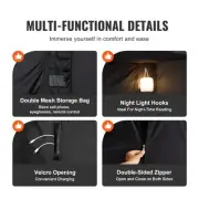3 Doors Bed Tent Ultra Light 70 Percent Blackout Easy Setup Fiber Pole Design