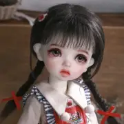 Mini 1/6 BJD SD Dolls Cute Girl Doll Body + Eyes + Face Make Up Dress FULL SET