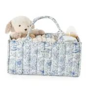 Floral Diaper Caddy Organizer, Stylish Nursery Storage Basket - Gift for Baby