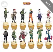 24 Naruto Cupcake Topper Sakura Sasuke Orochimaru Food Birthday Party