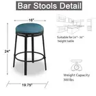 OUllUO Swivel Bar Stool, 24" Counter Bar Height Stool, Blue 1 Pc.