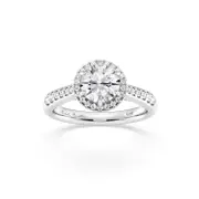 Love by Michelle Beville Solitaire Ring with 1.35ct of Laboratory Grown Diamonds in 18kt White Gold