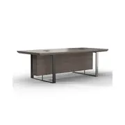 Modern Furniture INIGO Boardroom Meeting Table 240cm - Hazelnut & Black