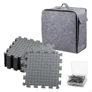 Blocking Mats for Knitting Boards Extra Thick, Crafts with T Pins Grids gray