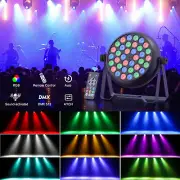 8PCS 144W 36LED Slim Par Can Light RGB DJ Disco Party Stage Strobe Flood Light