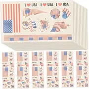 LALADEFIEE Adhesive World Flag Stickers 24 Pack Football Flag Decal Ornaments for Events