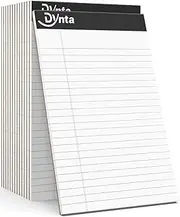 Dynta Legal Note Pads 5x8 Small Notepad Bulk, 14 Packs Memo Pad White Paper, College Ruled Writing Pad for Office, School, Work, College, Micro Perforated, 30 Sheets/60 Pages (80GSM)
