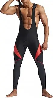 [GDDO] Cycling Bib Pants Breathable Men Long Pants 3D Gel Padded Tights Legging Men Cycling 3D Air Flow Performance Warm - Breathable - Reflectors