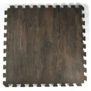 Greatmats Interlocking Floor Tile 24" x 24" Anti-Fatigue Walnut Dark Wood Grain