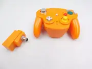 Brand New Wireless Orange Game Cube Controller & Adapter for Nintendo GameCub...