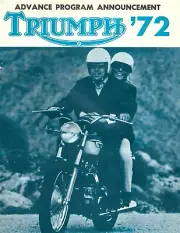 1972 Triumph motorcycle sales brochure(Reprint) most 1972 Triumph's $16.00