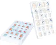 minkissy 2 Boxes Nail Chips Christmas False Fingernails Xmas Nail Sticker Xmas Manicure Decal Nativity Decor Kids Nail Stickers Nail Art Supply Toddler Nail Strips Plastic Abs Full Coverage