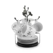 Michael Aram Black Orchid Demitasse Cup & Saucer Set with Stand