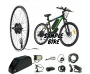 Street Legal 250W 26" Rear Hub Electric Bike Conversion Kit 18Ah Battery 72km with PAS