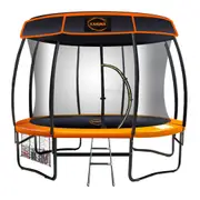 10ft Trampoline Free Safety Net Spring Pad Roof Mat Ladder - Orange