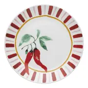 Porto Cucina 20cm Porcelain Side Plate Food/Snack Dish Tableware Round Chilli