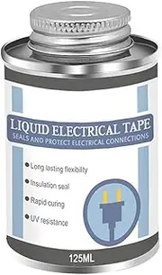 Liquid Insulating Rubber Coat, Liquid Insulation Glue Electrical Sealing Tape Waterproof Data Cable Repair Paste Insulating Coating (Black)
