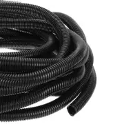 50ft 1 Inch Black Wire Loom Split Tubing Cord Protectors Flexible Conduit