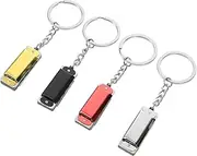 Gatuida 4Pcs Mini Metal Harmonica Keychain Creative Bag Pendant Key Ring Decoration Black Gold Silver Red Durable Key Decoration for Friends Family