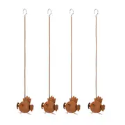 4x Tweety Rust 13x10cm Hanging Outdoor Ornament Patio Garden Home Decor Small