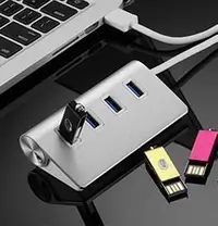 在飛比找Yahoo!奇摩拍賣優惠-USB 3.0 集線器 分線器 HUB 鋁合金 充電器 蘋果