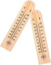 LOORGVEL 2pcs Thermometer Outdoor Thermostat Outdoor Temperature Gauge Outside Temperature Gauge Red Kerosene Khaki