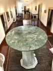 24" Natural Amazonite Agate Stone Coffee Table Handmade Gemstone Living Room Dec