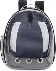 ibasenice Expandable Cat Backpack Foldable Pet Carrier Small Animal Carrier Bag Transparent Mesh Lightweight