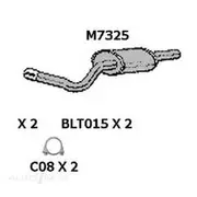 Redback Mufflers Bolt-On to suit Xj40 86 > Rh Muff-Rear - M7325