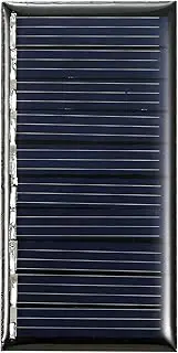 0.25W 5V Solar Panel Polycrystalline Silicon Small Solar Cell DIY Camping Portable Power Solar Panel Compat for Toys Light Lamp Fan Garden Pump Black One Size