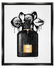 Glam Perfume Urban Drip Framed Floater Canvas Wall Art by Amanda Greenwood