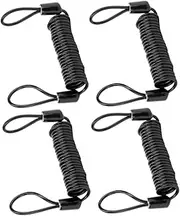 LOORGVEL 4Pcs Reminder Cable for Bike Security Portable Motorcycle Reminder Cables Durable Wire for Bicycle Motorcycle Use Easy to Store and Use Black
