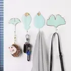 For Towel Clothes Wrought Iron Hook Wall Hanger Leaf Shape Hanging Storage Rack