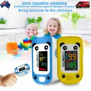 Finger Pulse Oximeter Blood Oxygen Saturation Heart Rate Monitor Adult Kids AU