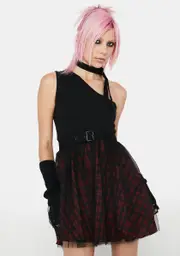 [Punk Rave] Free Series Plaid Dress