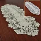 Cotton Table Runner Floral Oval 30x80cm Dining table Cafe shop furniture