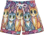 [RPLIFE] Swimming Shorts for Boys, Toddler Swimming Trunks 2T, Cats Big Eyes
