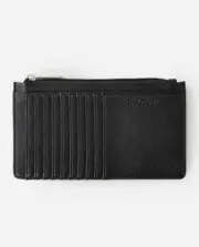 RIP CURL NEW essential phone wallet purse BLACK Faux Leather CARD SLOTS LADIES