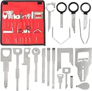Swpeet 39Pcs Professional Radio Removal Keys Tool Kit, Stereo Radio Removal Tool Key Kit Car and Truck Stereo DIN Removal Keys Stereo Compatible with Mercedes/BMW/VW/Audi/Ford