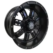 Golf Cart GTW 14x7 Matte Black Transformer Wheel | 3:4 Offset 4/4 Pattern