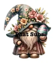 Sublimation Print Egg Gnome Ready to Press Heat Transfer