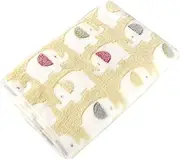 Beautiful Cat Cushion Coral Fleece Warm Dog Beds Large Bite Resistant Non Slip Square Dog Cushion Machine Washable for Dogs Cats Rabbits Other Animals Blue,L (Color : Yellow, Size : S)