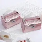 PU Handheld Cosmetic Bag Glitter Toiletry Organizer Sequins Makeup Bag Daily