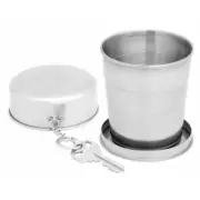Hiking Camping (About 5oz) Extra Large Stainless Steel Collapsible Cup